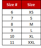 Glove Size Chart