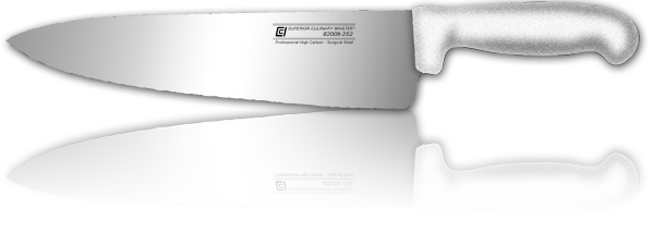 10" Chef's Knife, White Anti-slip Handle