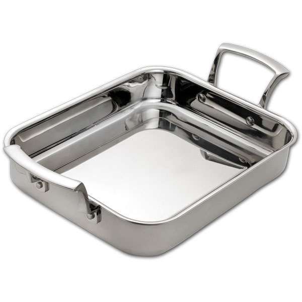 4.6 QT Tri-Ply Rectangular Roast Pan