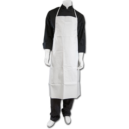 PVC Bib Apron, White