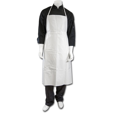 PVC Bib Apron, White