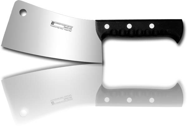 6" Cleaver - Rivet, Poly Handle