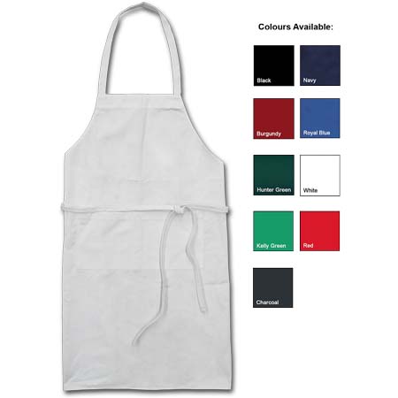 Standard Bib Apron, Black with 2 Pockets & Pencil Slot
