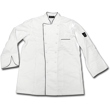 Master Chef Coat with Buttons, 65% Polyester/35% Cotton
