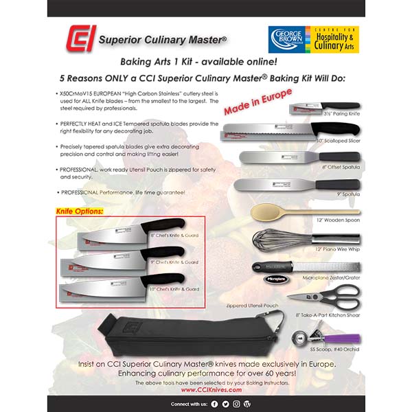 George Brown College Baking Arts 1 Kit