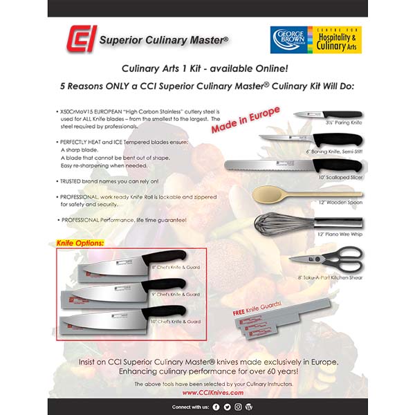George Brown College Culinary Arts 1 Kit
